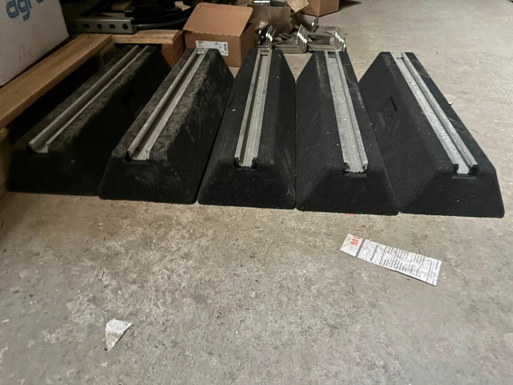Rubber Montagebalk trillingsdempend 600x100x180 mm, 5 stuks, Tuin en Terras, Ophalen, Rubber