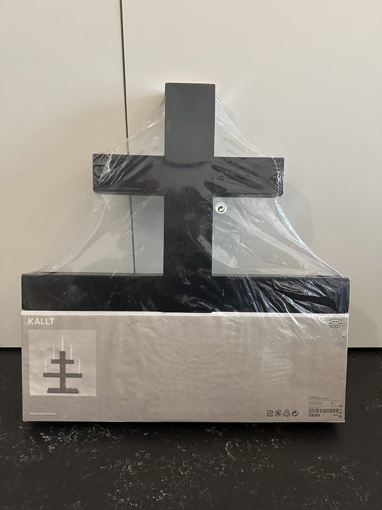 Bougeoir en bois noir IKEA KALLT, Neuf, IKEA, Enlèvement, Bois
