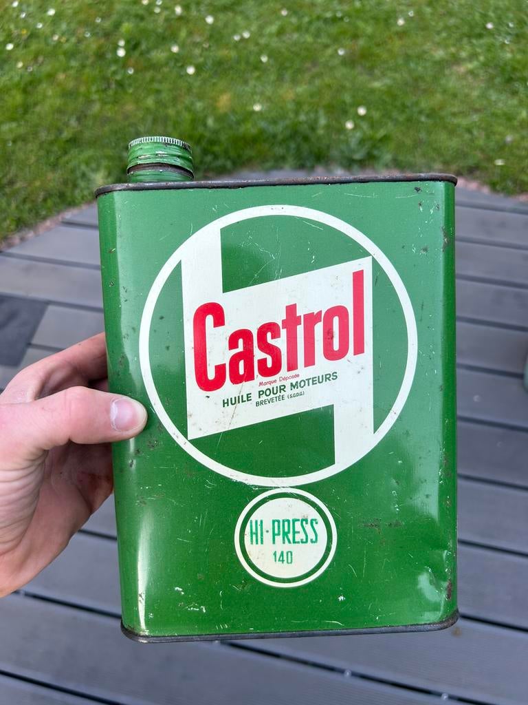 Bidon d’huile olieblik olie blik oil can Castrol vintage, Verzamelen, Ophalen of Verzenden