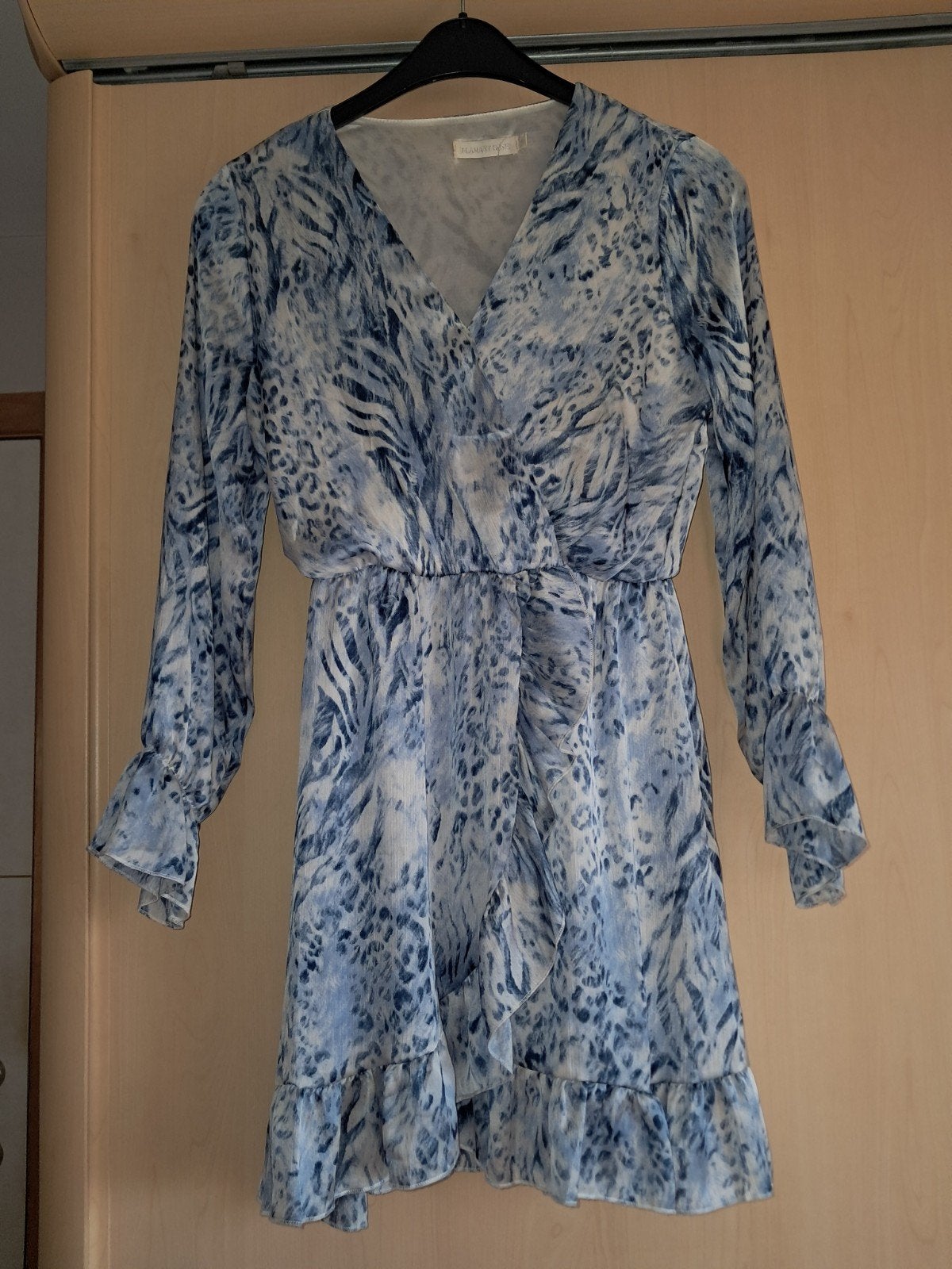 Jurk flamant rose S, Kleding | Dames, Jurken, Blauw, Zo goed als nieuw, Maat 36 (S), Boven de knie