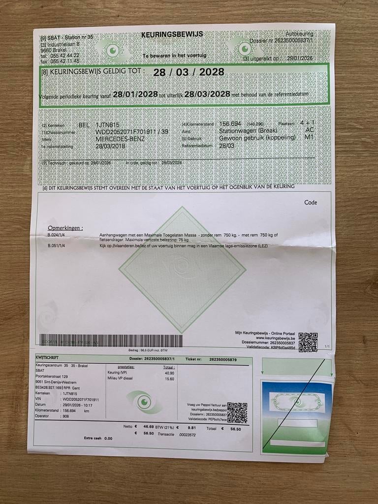 Mercedes C200D break, Argent ou Gris, Achat, Euro 6, Entretenue par le concessionnaire