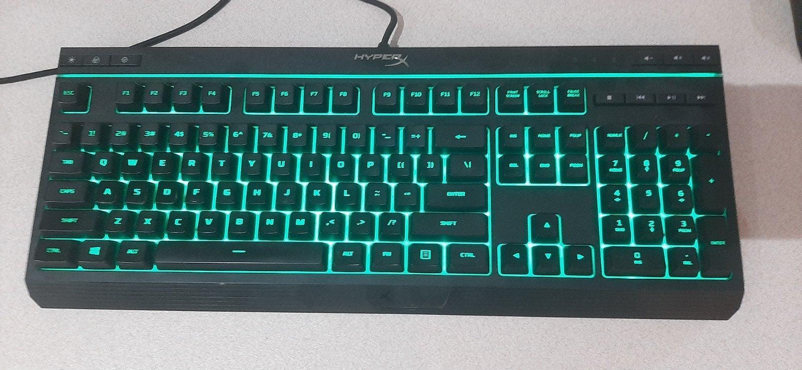 Clavier RGB en alliage Hyper X, Enlèvement, Numerique, Filaire, Clavier gamer