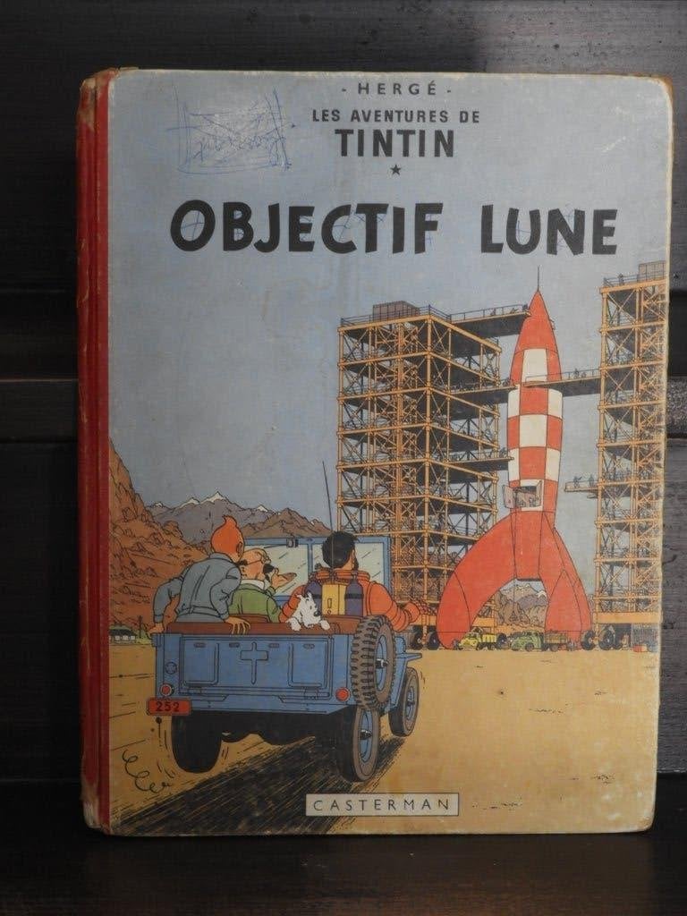 Tintin : Objectif Lune - 1953 EO, Une BD, Enlèvement ou Envoi, Utilisé, Hergé