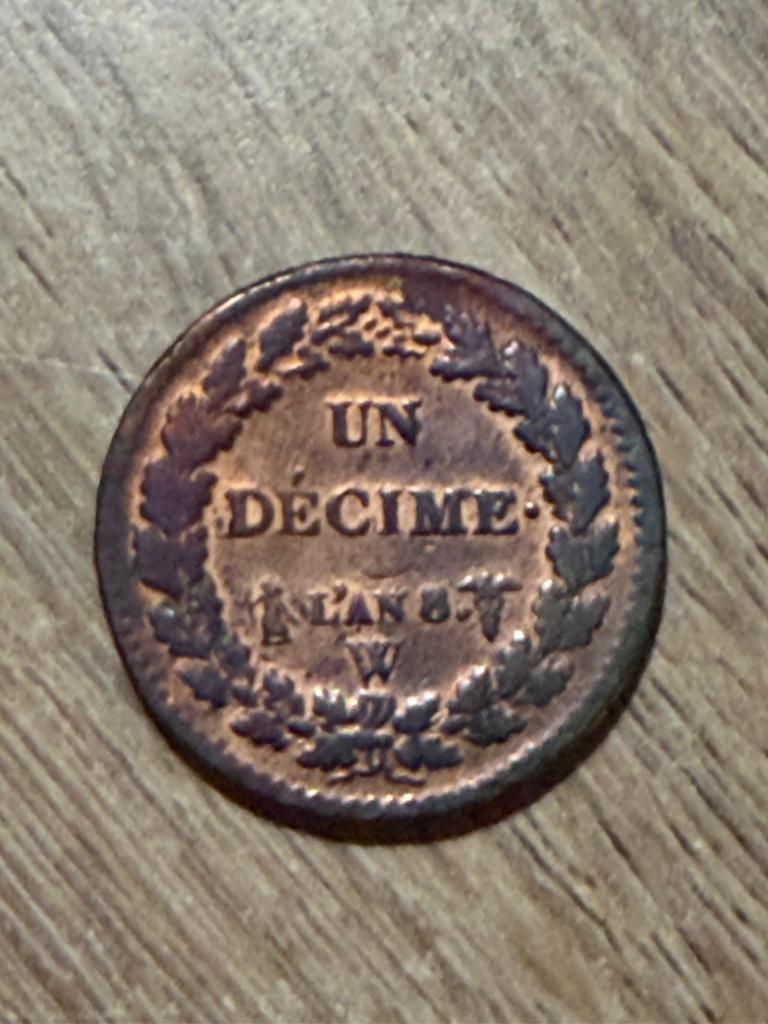 Franse 1 decime (1799), Ophalen, Frankrijk, Losse munt