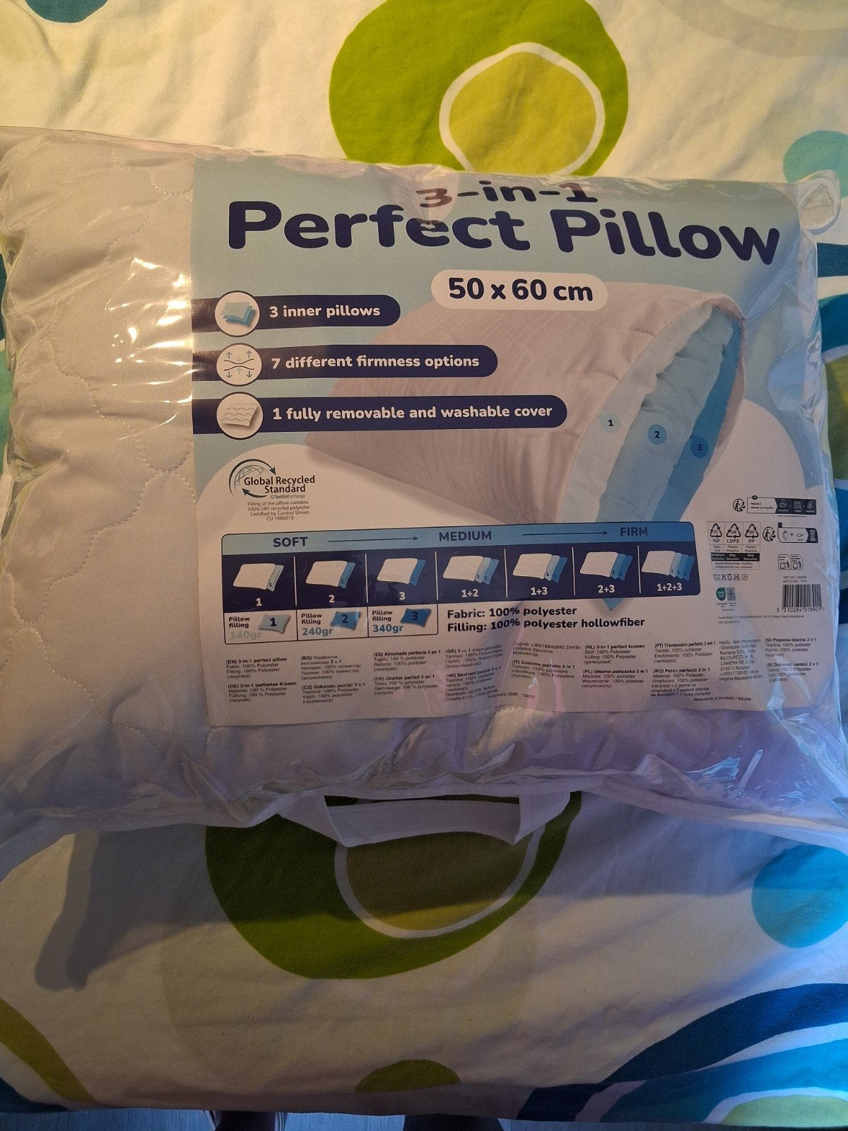 perfect pillow 3 in 1 hoofdkussen NIEUW, Huis en Inrichting, Slaapkamer | Beddengoed, Eenpersoons, Nieuw, Ophalen of Verzenden