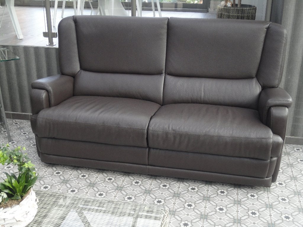 Lederen zetel leder nieuwe staat ( 2,5 zit ) amper gebruikt, Ophalen, 150 tot 200 cm, Rechte bank, Driepersoons
