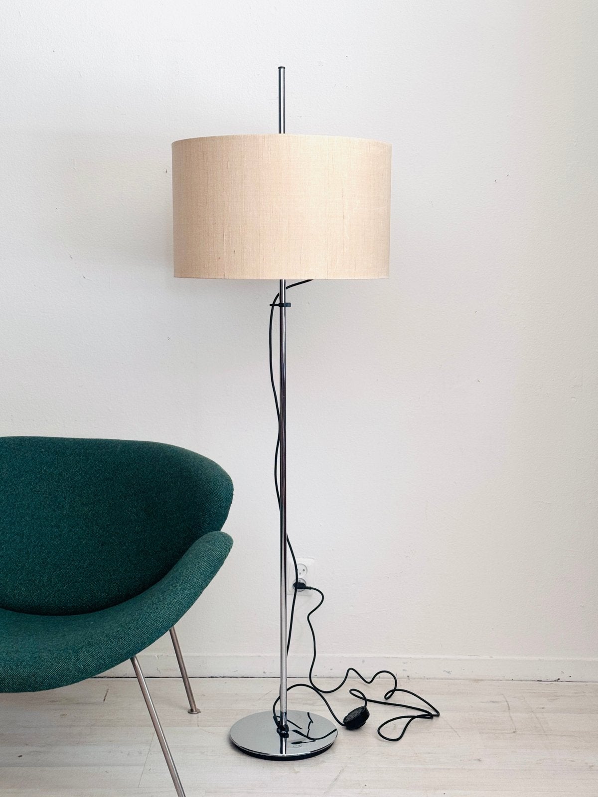 Vintage minimalistische vloerlamp Staff Leuchten 1960’s, Enlèvement, Comme neuf, Textile, Midcentury