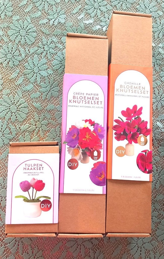 Nieuw | DIY Knutselset Bloemen | incl. vaasjes, Enlèvement, Bricolage