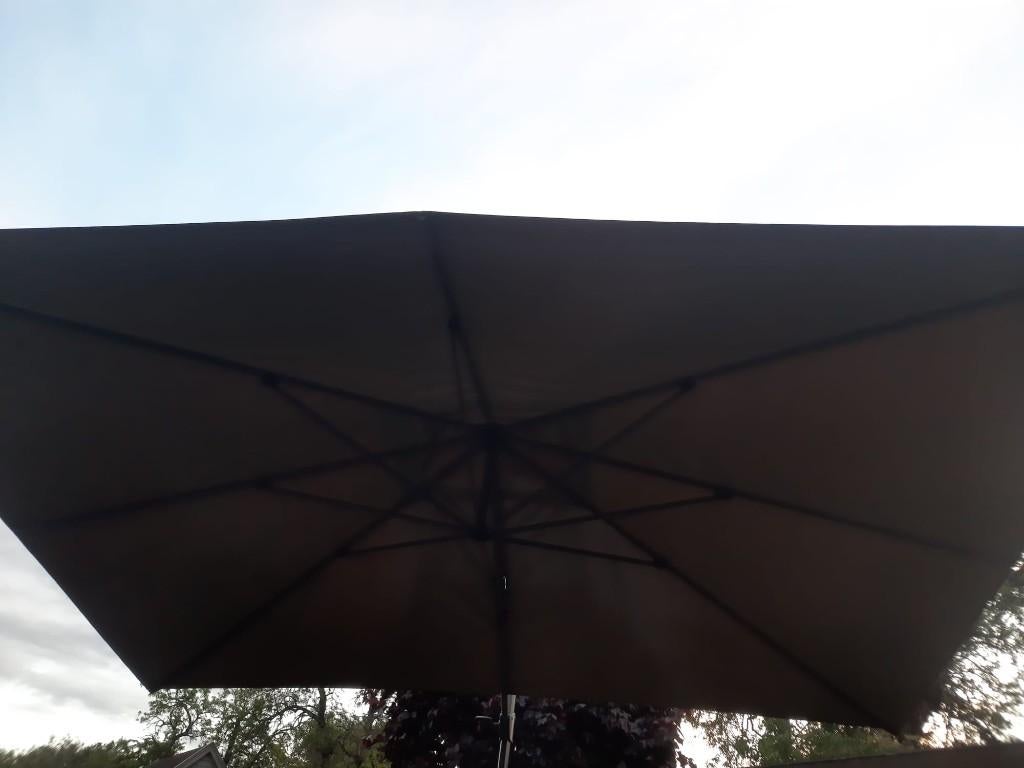 Parasol 4x3m 2m hoog, aluminium profiel, 3 à 4 mètres, Étanche, Parasol flottant, Enlèvement