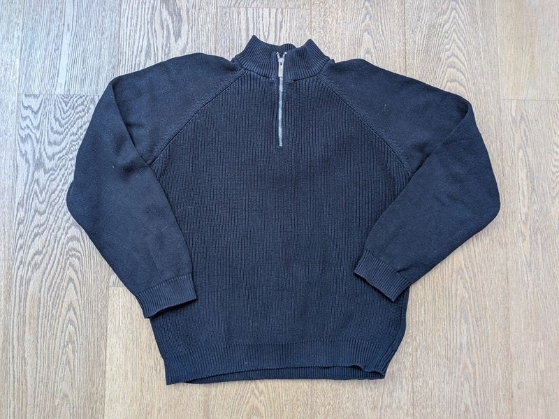 pull noir zippé garçon - taille 158 (13 ans), Enlèvement, Utilisé, Garçon