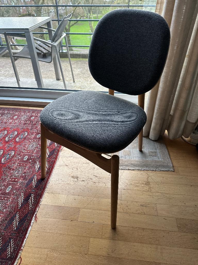 chaise/1ex/bon pour le bureau/très bon état, Brun, Enlèvement, Une, Tissus