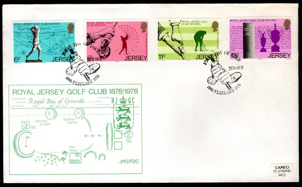 JERSEY Yt. 167/170 FDC 1978, Envoi, Autres pays, Affranchi