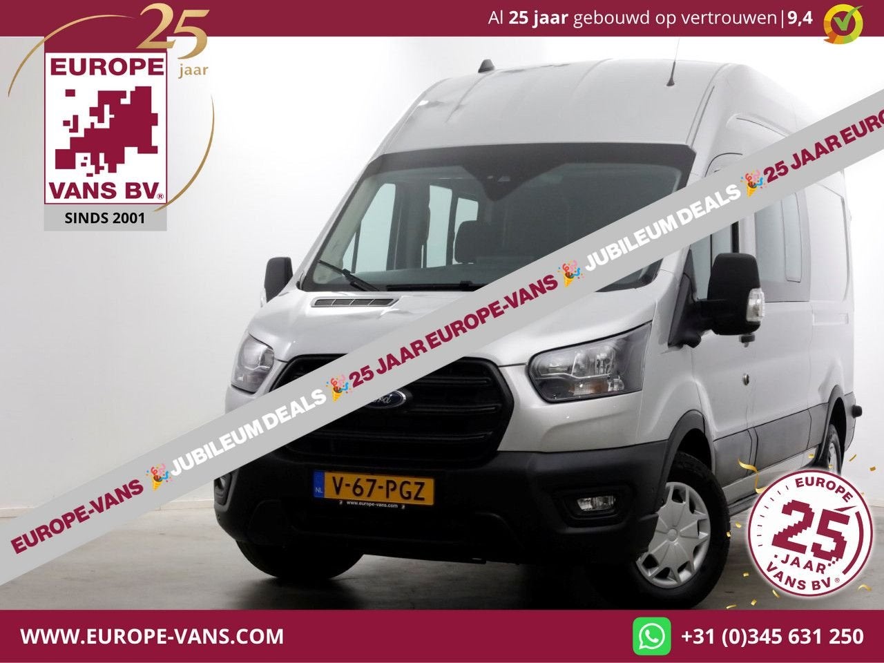 Ford Transit 330 2.0 TDCI 130pk L3H3 D.C. Trend ACC/Airco/Na, Auto's, Parkeersensor, Bedrijf, Ford, 229 g/km