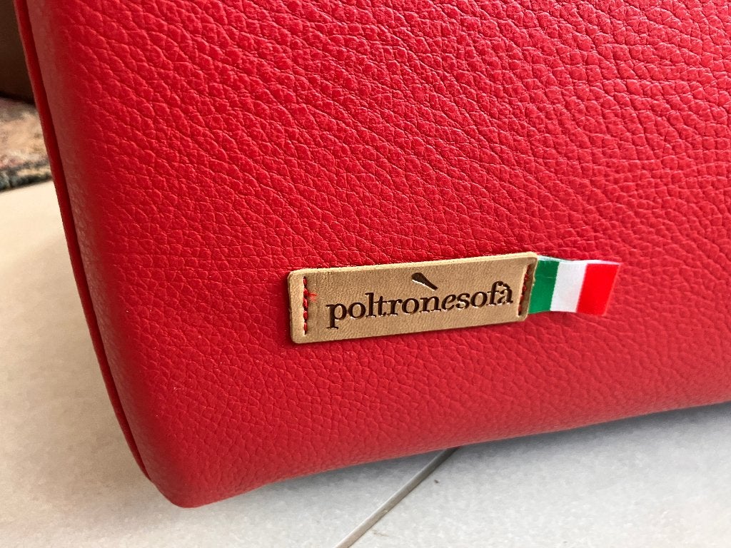 Fauteuil Cavaliera en cuir rouge avec relax électrique, Enlèvement, Neuf