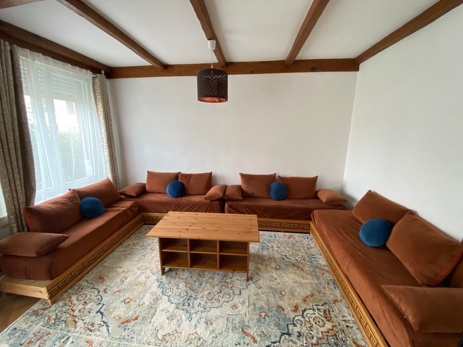 Canapé marocain “sedari” complet, Maison & Meubles, Enlèvement, Utilisé, Bois