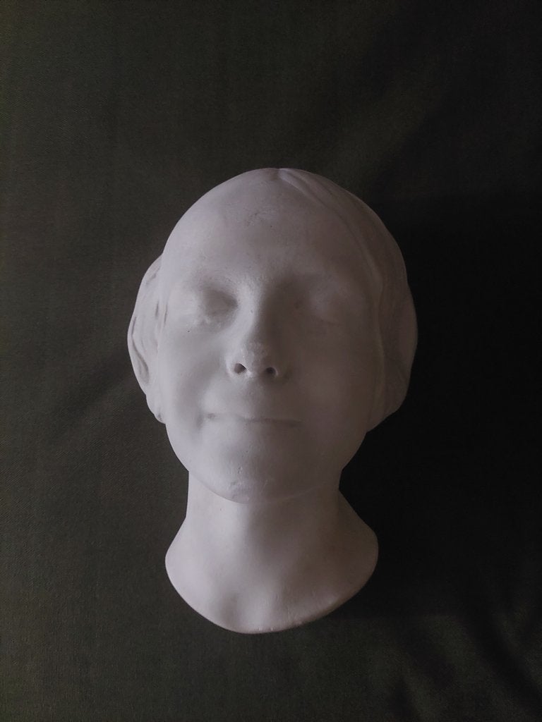masque mortuaire pour une fille de la Seine, Antiquités & Art, Statue, Gips, Enlèvement, 20 - 50 cm