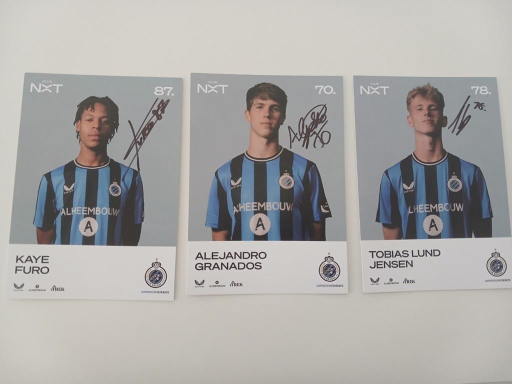 Fotokaarten voetballers club brugge., Ophalen of Verzenden