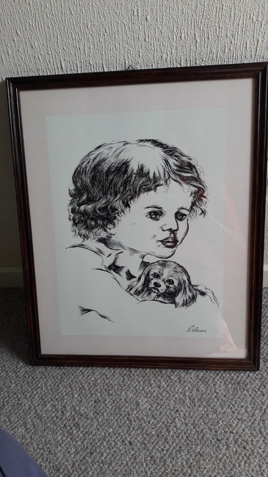 Vintage zeefdruk van Delacoux, Antiek en Kunst, Ophalen, Zeefdruk