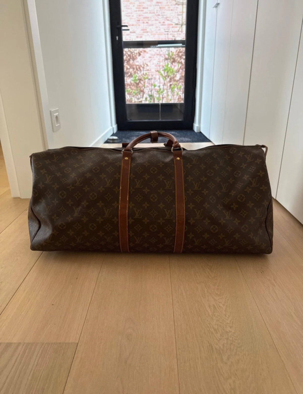 Authentieke Louis Vuitton keepall 60 1980, Ophalen, 20 tot 30 cm, Bruin, Zo goed als nieuw