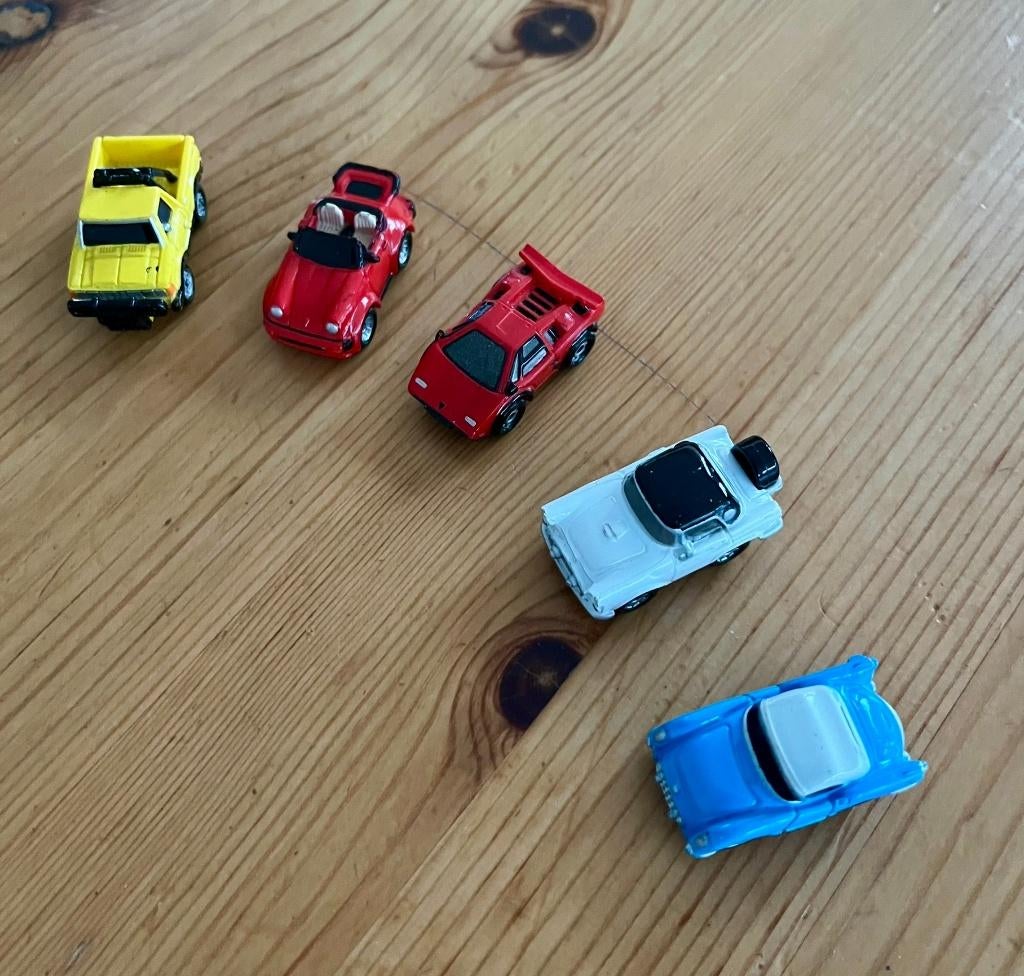 Vintage Micro Machines 5-delige set autootjes van Galoob, Enlèvement ou Envoi, Utilisé