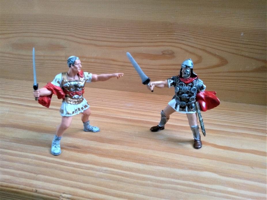 PAPO figurines - 2 Romains (Centurion et César), Kinderen en Baby's, Speelgoed | Actiefiguren, Ophalen, Gebruikt
