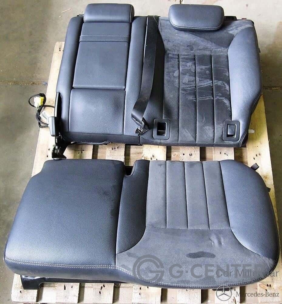 Mercedes-Benz ML-Klasse W164 Achterbank Set Zwart Leer Alcan, Gebruikt, -, Ophalen of Verzenden, BOVAG lid