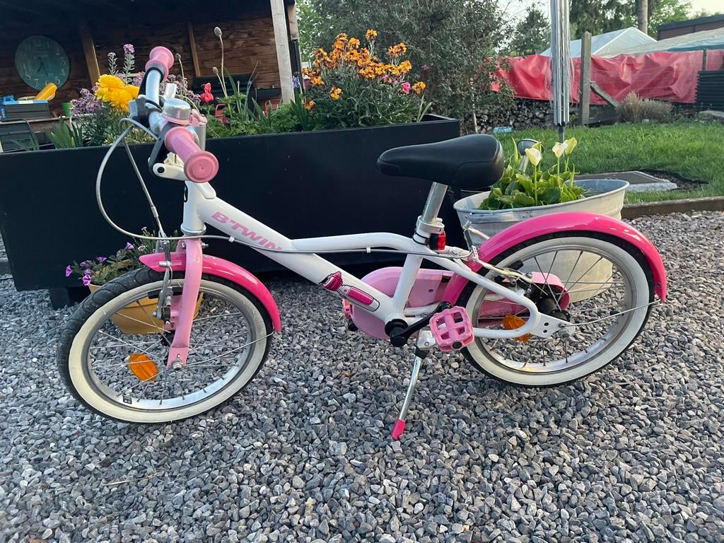 Fiets 16 inch 4-6 jaar 500 Doctogirl - BTWIN, Ophalen, Zo goed als nieuw, 16 inch, Handrem