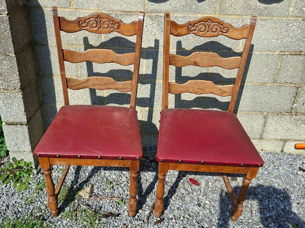 Chaise, Rouge, Deux, Enlèvement, Utilisé