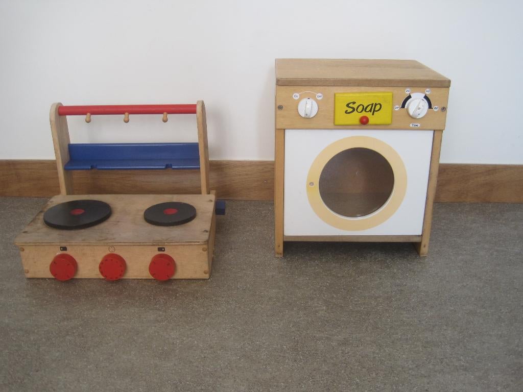 kitchenette en bois et machine à laver, Enfants & Bébés, Enlèvement, Utilisé, Meuble ou Kitchenette