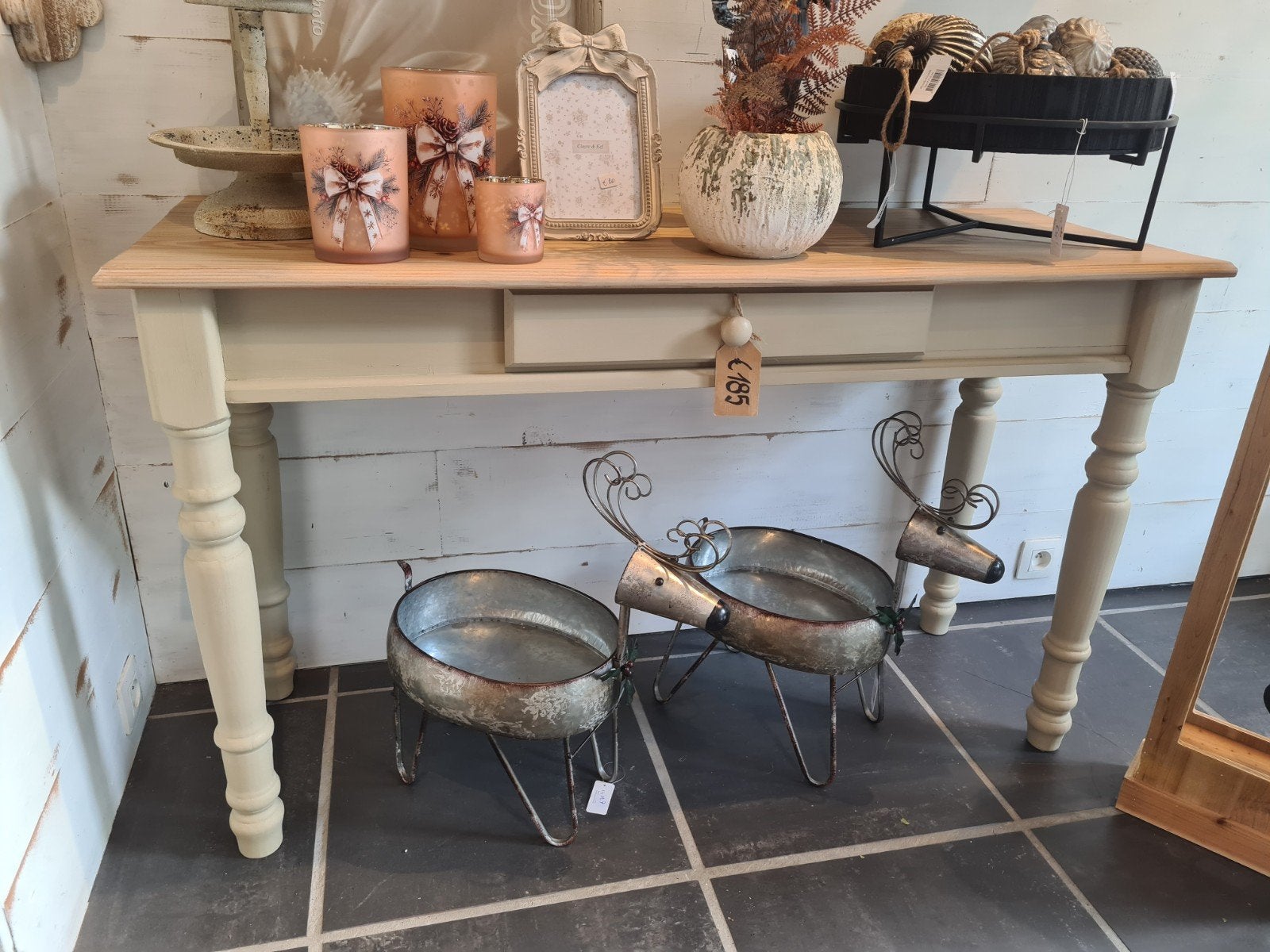 sidetable beige geverfd - console - wandtafel -muurtafel, Ophalen