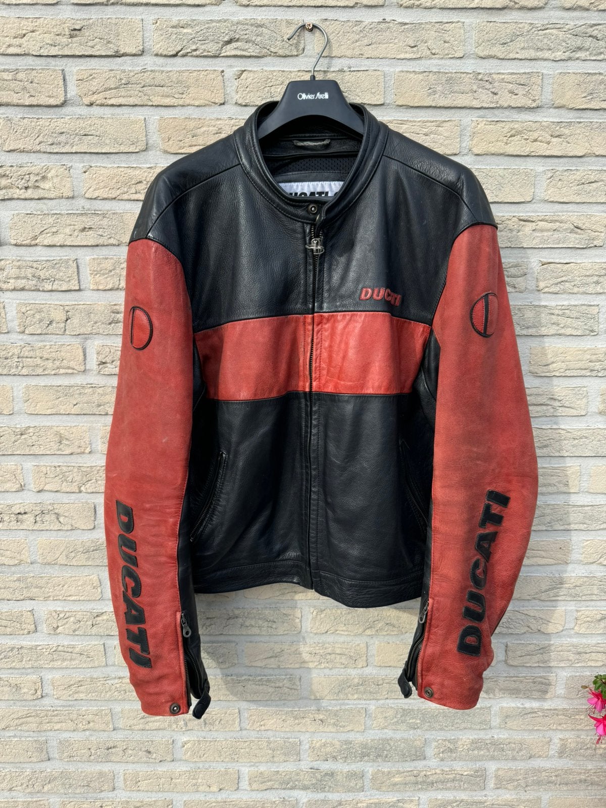 lederen ducati vest, Motoren, Ophalen, Tweedehands, Heren, Jas | leer