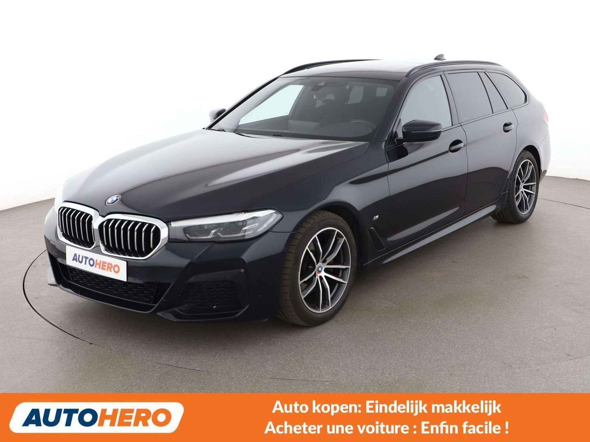 BMW 5 Serie 520 520d Mild-Hybrid M Sport (bj 2021), Auto's, BMW, Automaat, Achterwielaandrijving, Blauw, Alcantara
