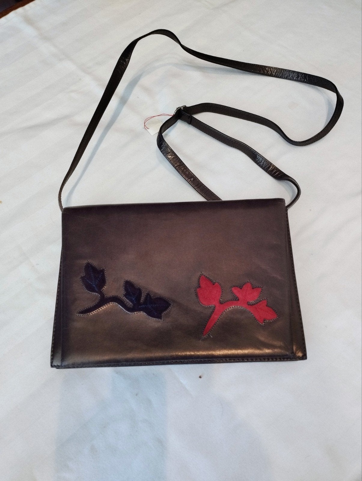 Sac à bandoulière tout cuir ton bronze 22 X 16 cm, Enlèvement, Comme neuf, Cuir