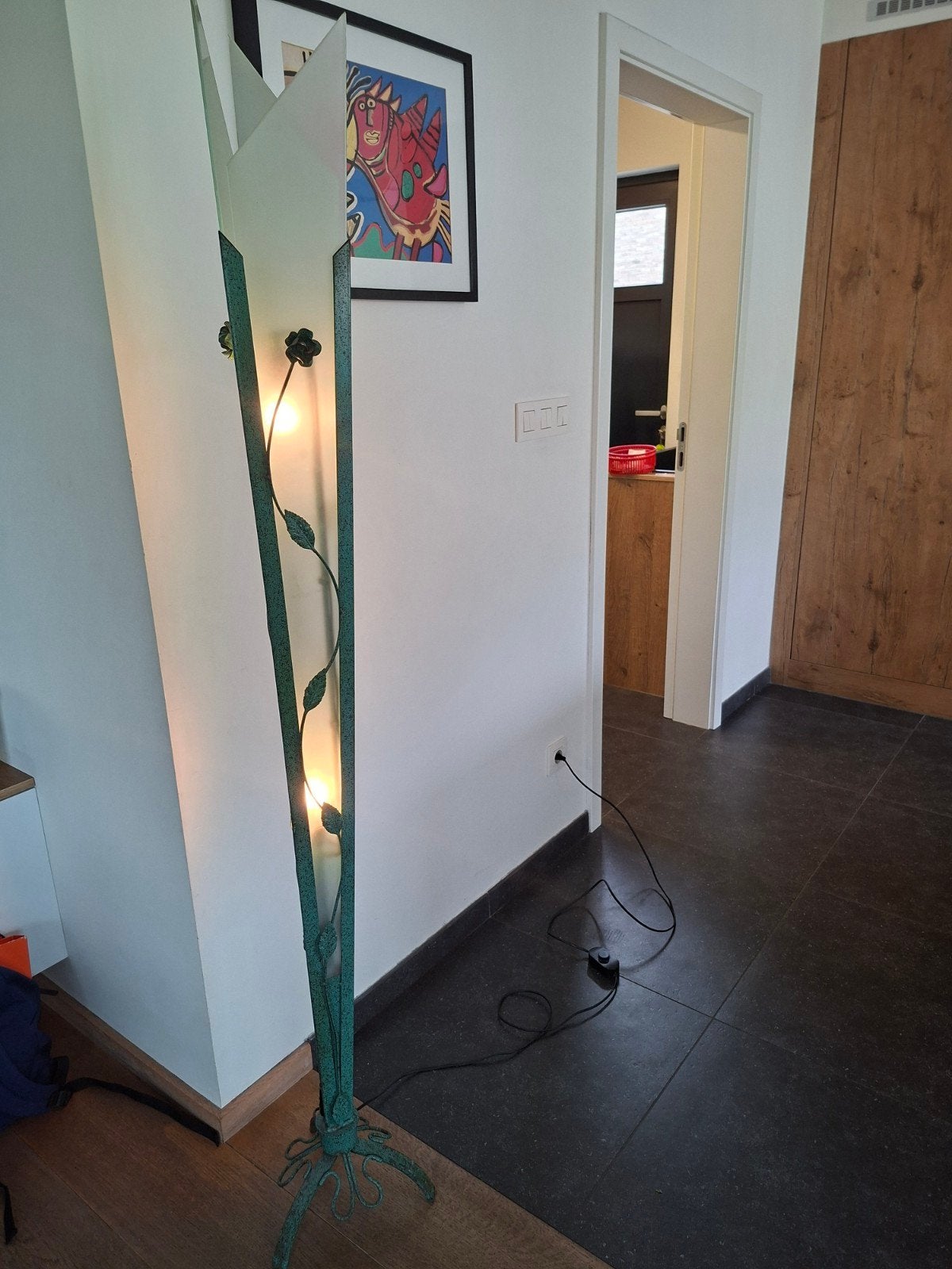 Staanlamp sfeerlamp 1m70 art nouveau, Huis en Inrichting, Ophalen, Glas