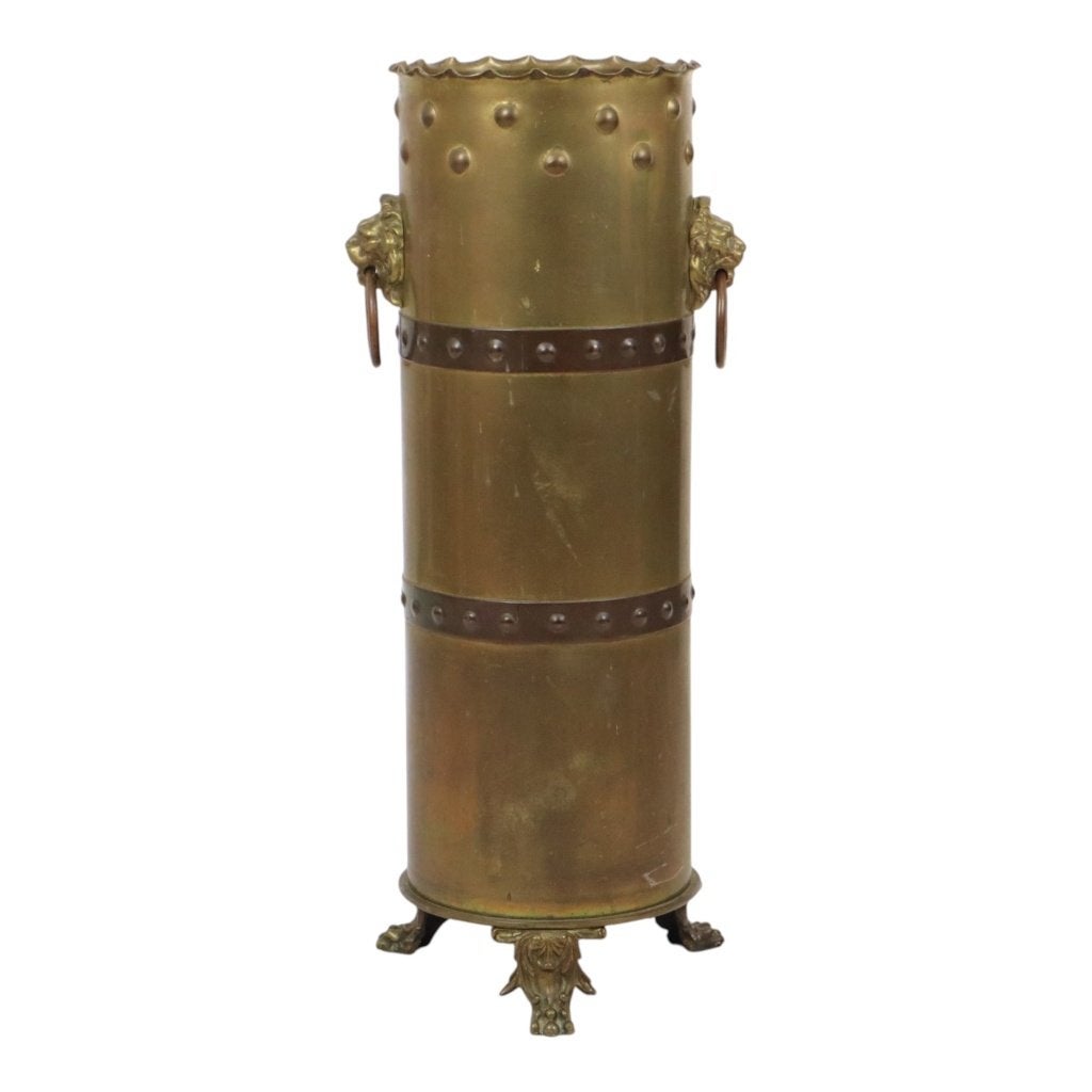 Unieke Obus Paraplubak XL Trench Art 1915 WO1 Leeuwenkoppen, Ophalen, Overige typen, Overige soorten, Nvt