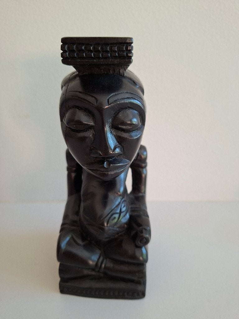 Statue africaine du Congo, Antiquités & Art, Afrique, Sculpture sur bois, Brun, Bois