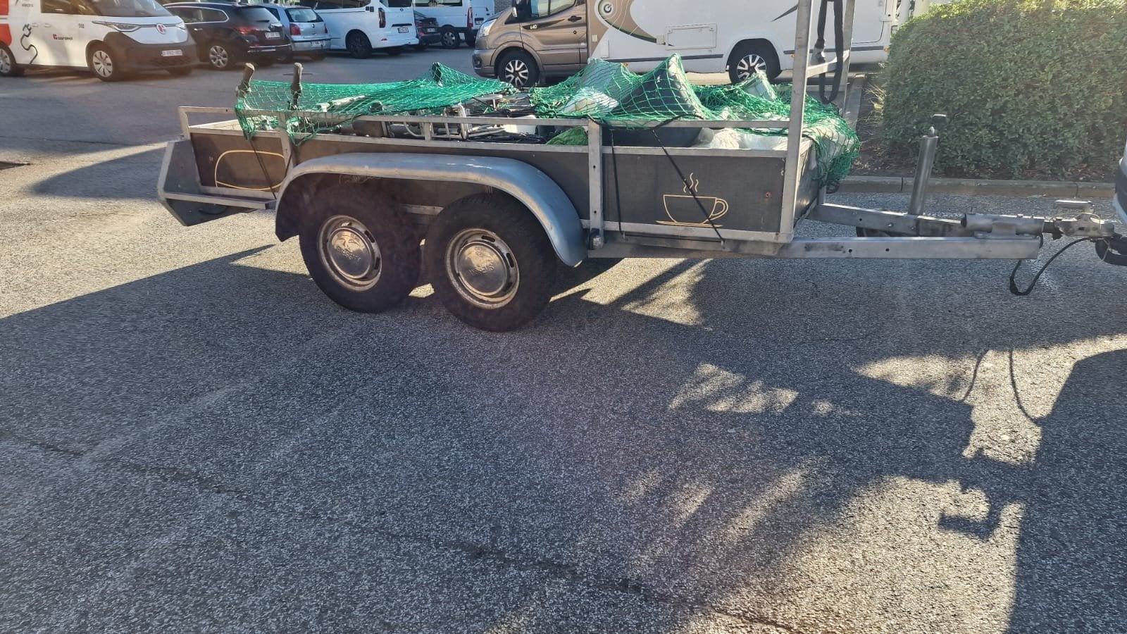 dubbelas aanhangwagen 125x300, Auto diversen, Ophalen