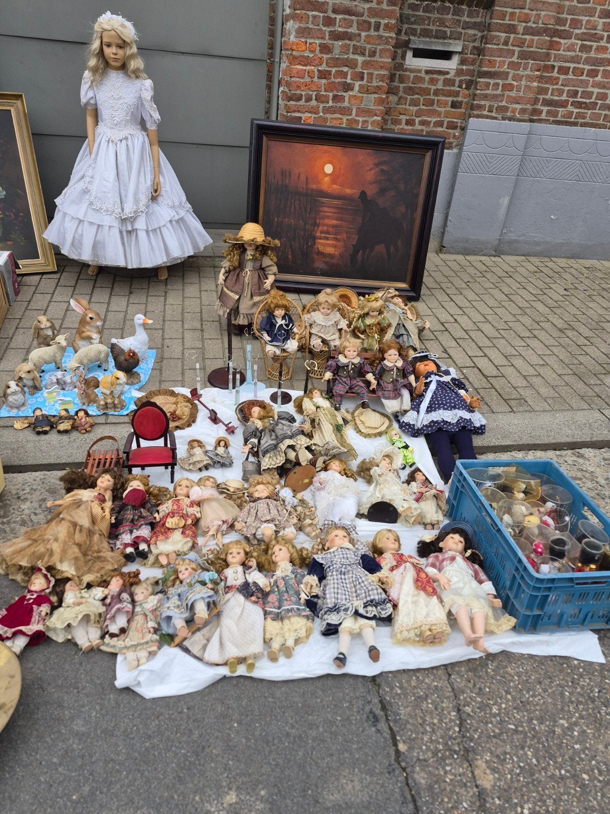 Lot verzameling  porseleinen  poppen, Verzamelen, Ophalen