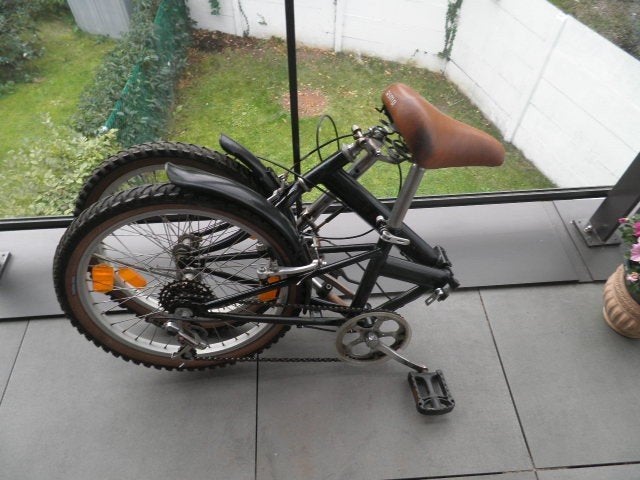plooifiets zwart 5speed  Mag Weg, Ophalen, 20 inch of meer, Gebruikt, Velgrem