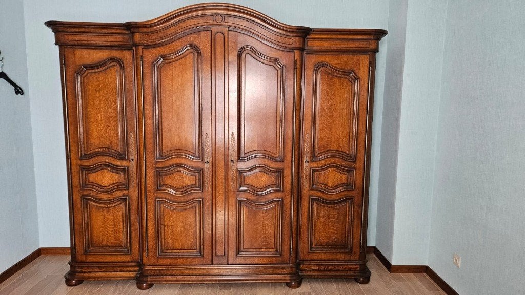 kasten, Huis en Inrichting, Ophalen, Met deur(en), Zwaar houten kast, 200 cm of meer
