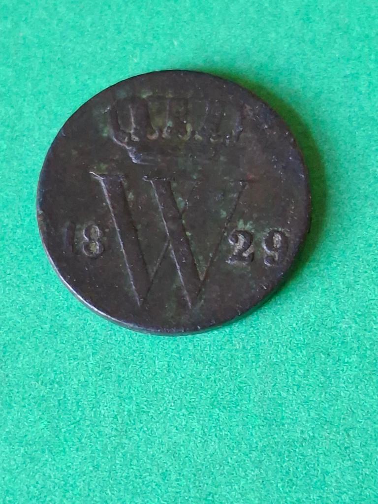 1829 U, un demi-centime, Guillaume Ier, rare, Envoi, Roi Guillaume I, Autres valeurs, Monnaie en vrac