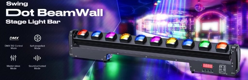 Barre mobile LED Rgbw de première classe 10 x 60 W, Musique & Instruments, Enlèvement ou Envoi, Neuf, Lumières, Commande sonore