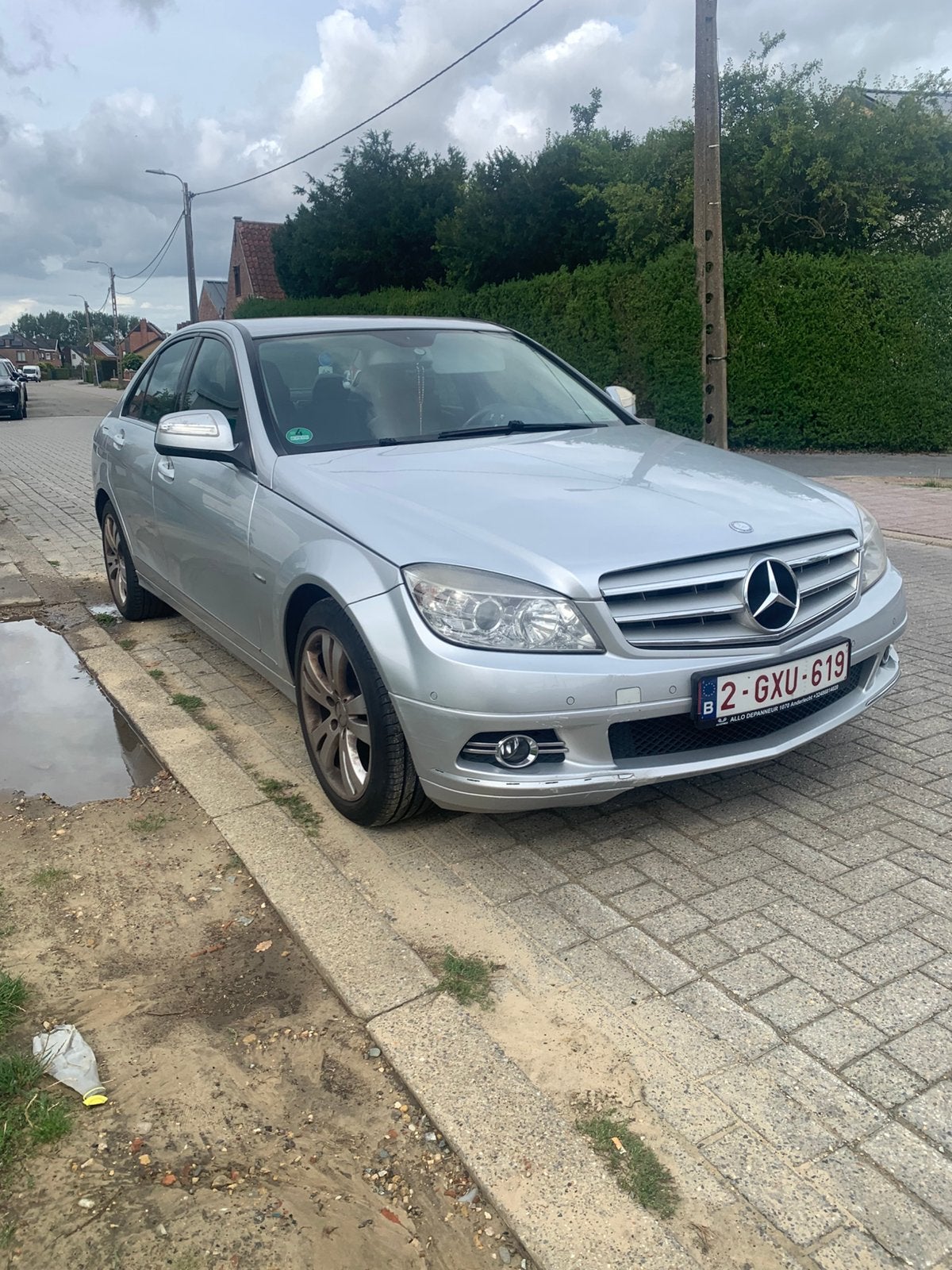 MERCEDES C 180 BENZINE, Auto's, Mercedes-Benz, Parkeersensor, Zwart, 4 cilinders, Leder en Stof