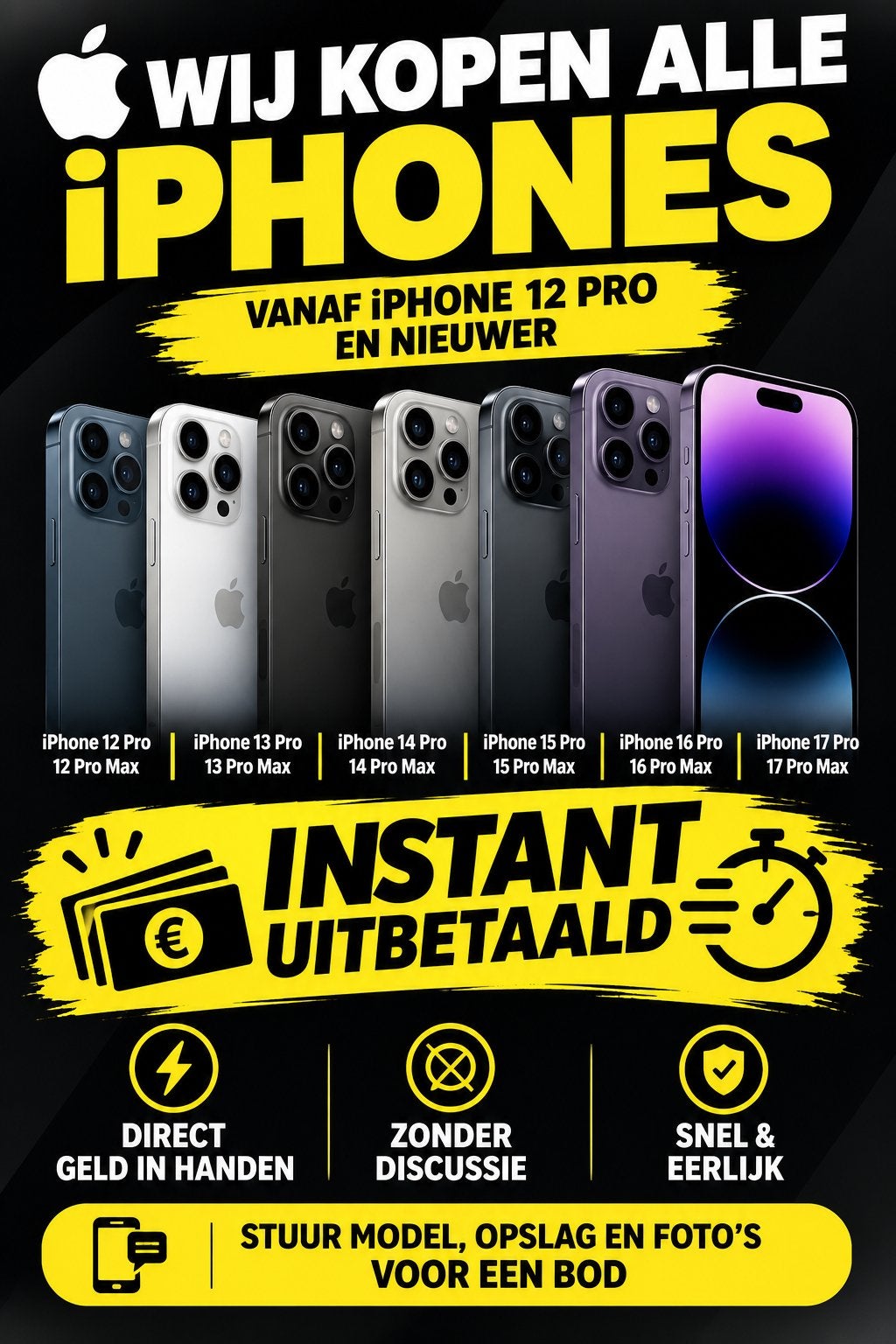 WIJ KOPEN ALLE iPHONES/WATCH/iPAD/MAC, Enlèvement ou Envoi, IPhone 12