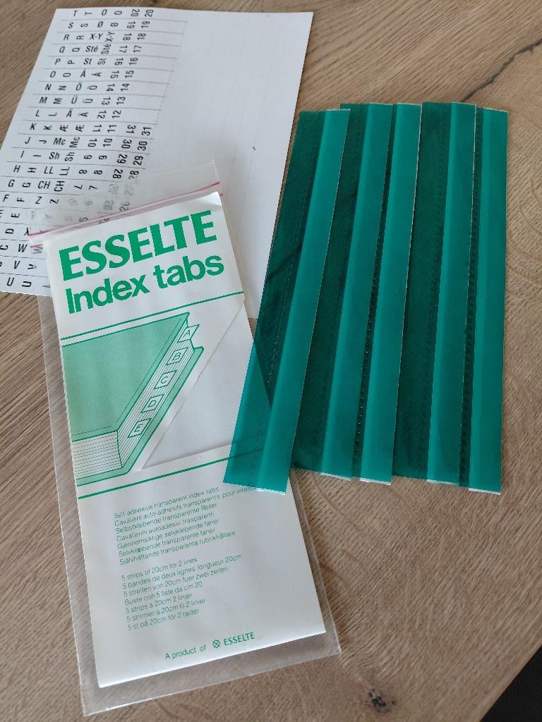INDEX TABS ESSELTE, Diversen, Ophalen, Nieuw