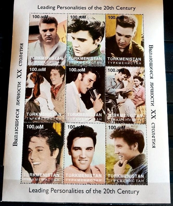 XXL blok Elvis Presley Turkmenistan MNH, Postzegels en Munten, Verzenden, Postfris