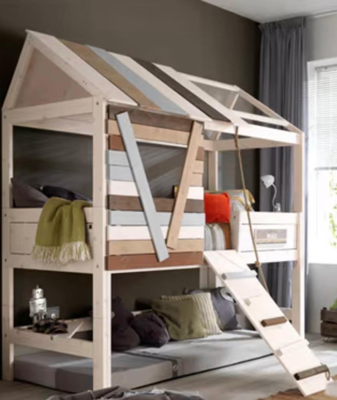 Boomhutbed Lifetime, Maison & Meubles, Chambre à coucher | Lits, Comme neuf, Bois, Enlèvement
