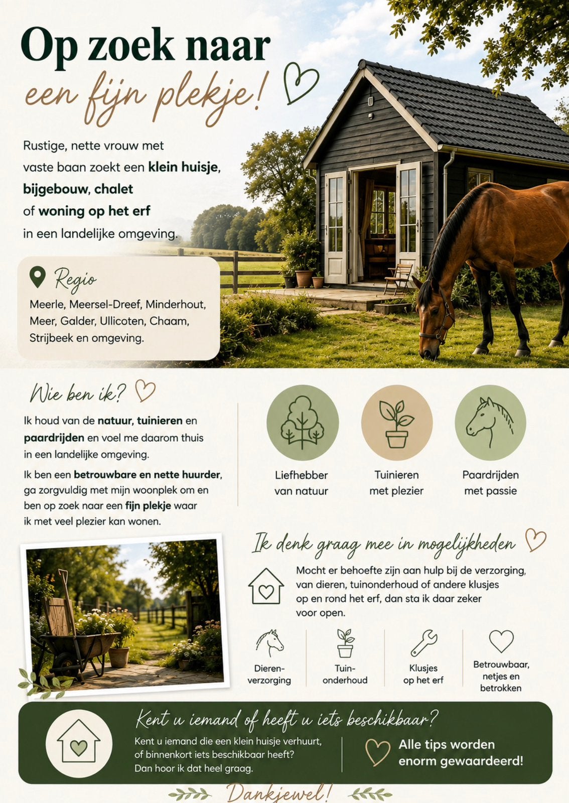 Woonruimte gezocht! Hulp aangeboden., Immo
