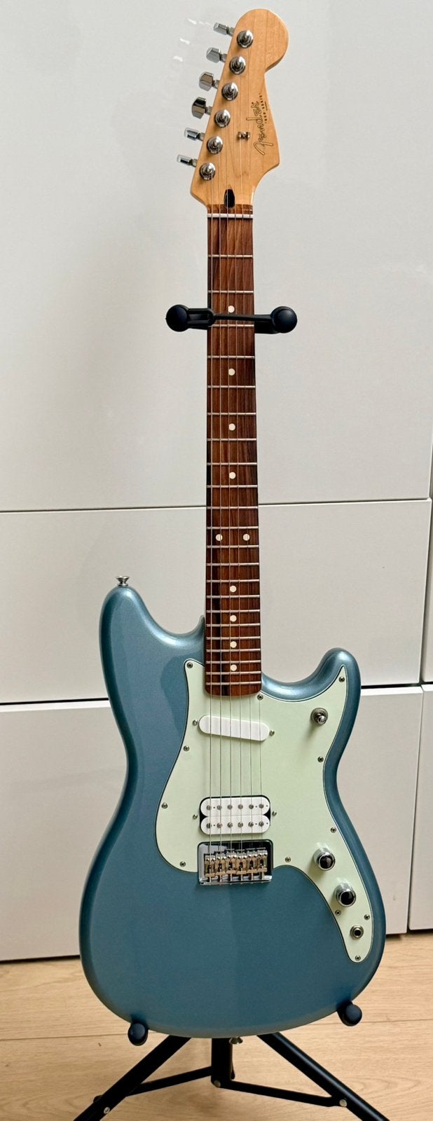 Fender Player Duo-Sonic HS – Ice Blue Metallic, Ophalen, Zo goed als nieuw, Solid body, Fender
