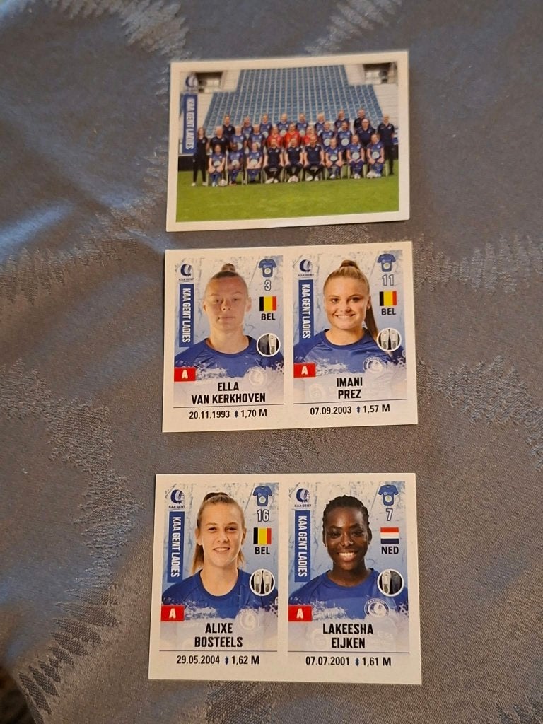 Panini / 3 Stickers : KAA Gent Ladies / 2020-2021, Ophalen of Verzenden, Nieuw, Poster, Plaatje of Sticker